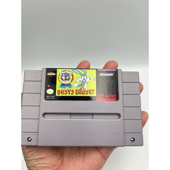 Tiny Toon Adventures: Buster Busts Loose (SNES, 1993), Cart Only, Tested & Works - Picture 4 of 6